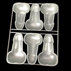 Bachelorette Novelty Muffin Cake Pan Phallic Shaped Makes 6 Sorority Party Bake